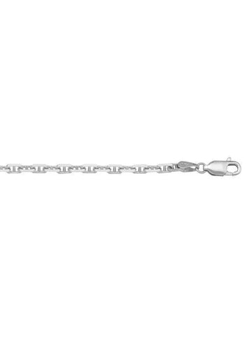10K, 14K, 18K White Gold Anchor Link 2.8 mm Italian Chain