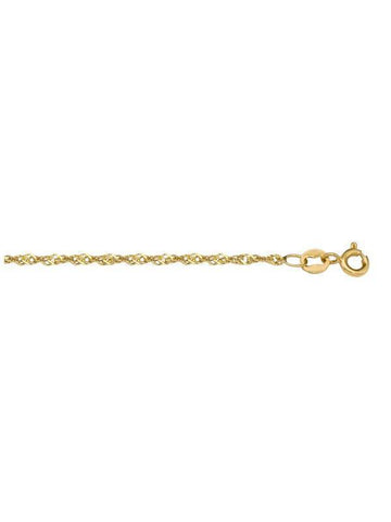 14K Yellow Gold Singapore 1.3 mm Italian Chain