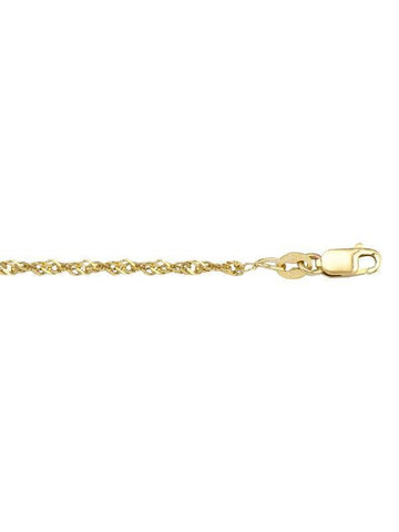 10K, 14K, 18K Yellow Gold 1.7 mm Singapore Italian Chain