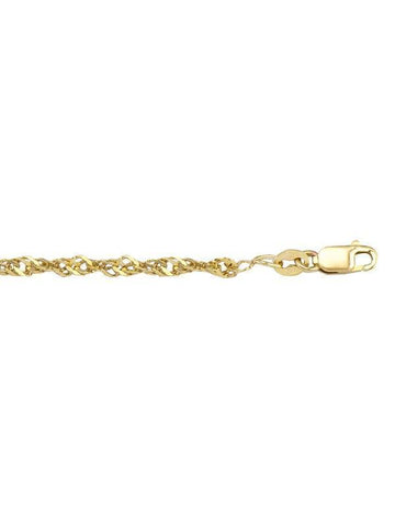 10K, 14K, 18K Yellow Gold 2.3 mm Singapore Italian Chain