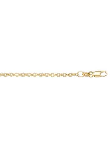 10K, 14K, 18K Yellow Gold Cable 2.0 mm Italian Chain