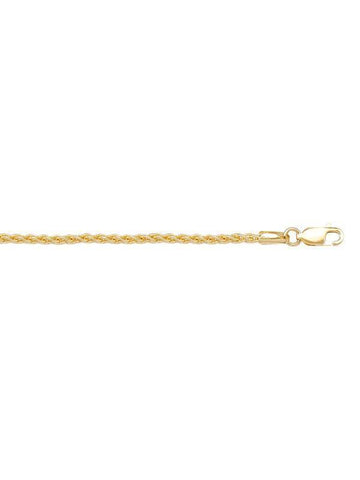 10K, 14K, 18K Yellow Gold Round Wheat 1.5 mm Italian Chain