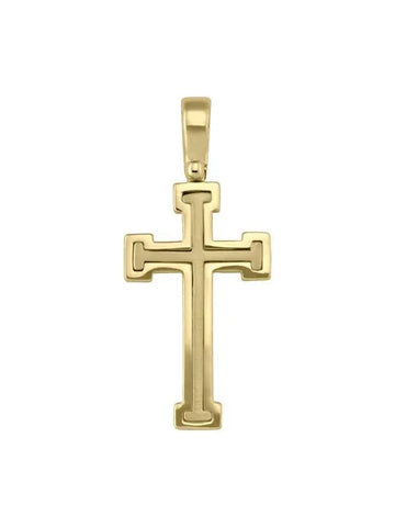 14K, 18K Yellow Gold Fancy Religious Italian Cross