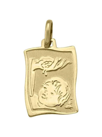 10, 14, 18 Karat Yellow Gold Solid Baptism Medalion