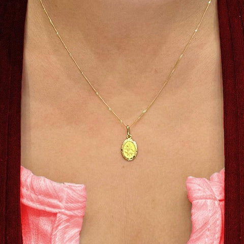 10, 14, 18 Karat Yellow Gold Solid Saint Christopher Medallion