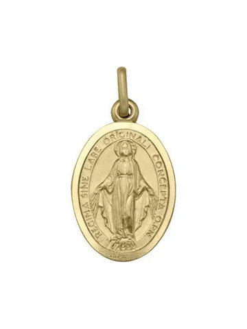 10, 14, 18 Karat Yellow Gold Solid Miraculous Medium Medalion
