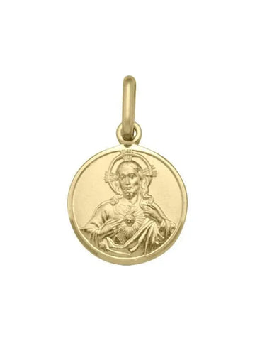 10, 18 Karat Yellow Gold Solid Scapular Medalion
