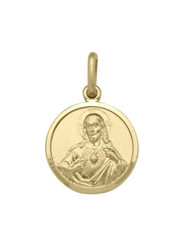 10, 18 Karat Yellow Gold Solid Scapular Medalion