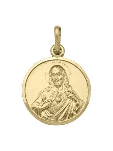 10, 18 Karat Yellow Gold Solid Scapular Medalion