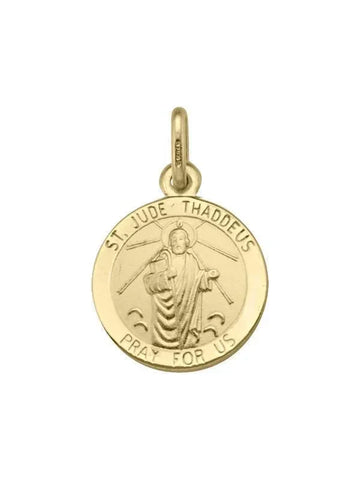 10, 14 Karat Yellow Gold Solid St. Jude Medalion
