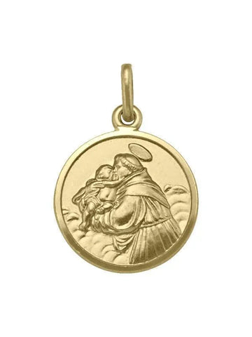 10, 14, 18 Karat Yellow Gold Solid St. Anthony Medalion