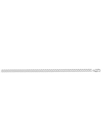 10K, 14K, 18K White Gold Open Link Curb 2.4 mm Italian Bracelet