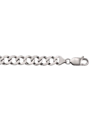 10, 14, 18 Karat White Gold Open Link 8.0 mm Bracelet