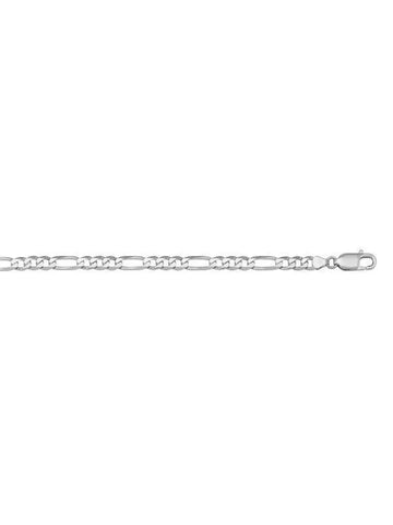 10K, 14K, 18K White Gold Figaro Link 5.1 mm Italian Chain