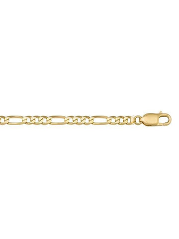 10K, 14K, 18K Yellow Gold Figaro Link 7.1 mm Italian Chain
