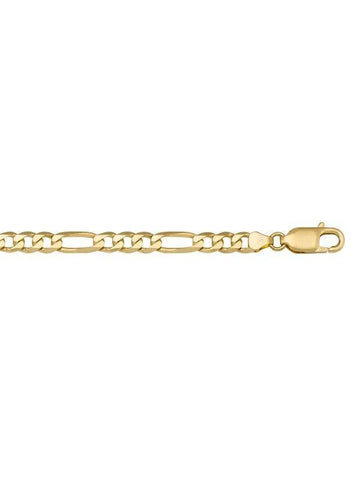 10K, 14K, 18K Yellow Gold Figaro Link 8.3 mm Italian Bracelet