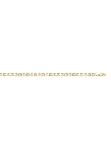 10, 14, 18 Karat Yellow Gold Flat Anchor 2.6 mm Italian Bracelet