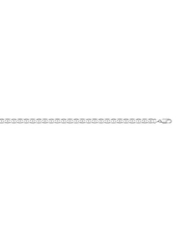 10, 14, 18 Karat White Gold Flat Anchor Link 2.6 mm Italian Bracelet