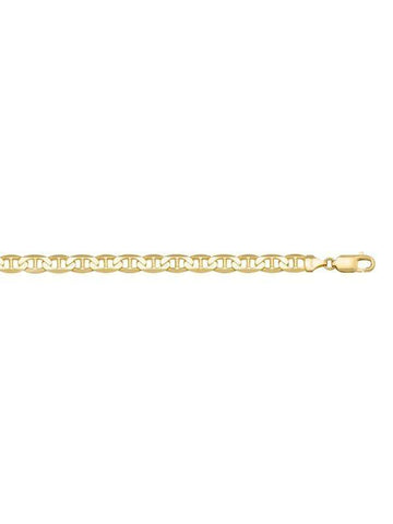 10K, 14K, 18K Yellow Gold Flat Anchor 4.6 mm Italian Bracelet