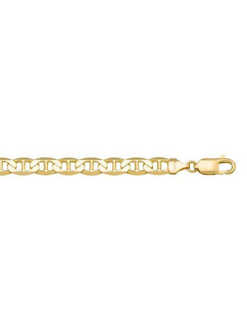 10K, 14K, 18K Yellow Gold Flat Anchor 7.0 mm Italian Chain