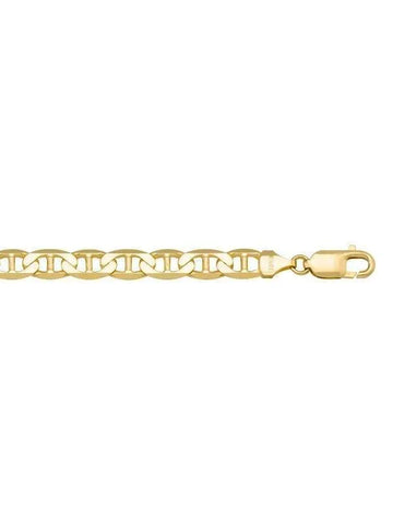 10K, 14K, 18K Yellow Gold Flat Anchor 7.5 mm Italian Bracelet