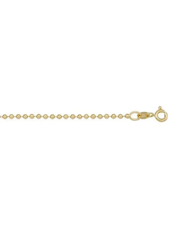 14K, 18K Yellow Gold Bead 1.5 mm Italian Chain