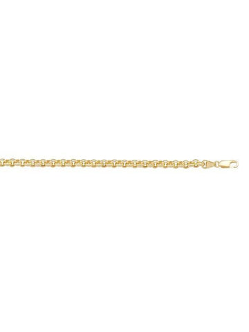 10K, 14K, 18K Yellow Gold Hollow Rolo 3.8 mm Italian Chain