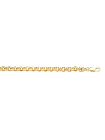 10K, 14K, 18K Yellow Gold Hollow Rolo 5.3 mm Italian Chain