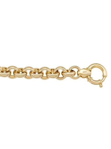 14K, 18K Yellow Gold Hollow Rolo 11.0 mm Italian Chain
