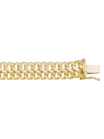 14, 18 Karat Yellow Gold Saduza 12.5 mm Italian Bracelet