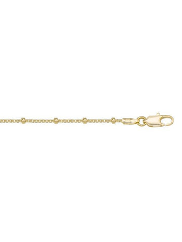 14K Yellow Station Bead 1.9 mm Italian Chain