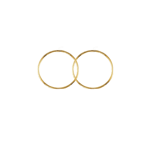 10K Yellow Gold 22mm Sleeper Earrings