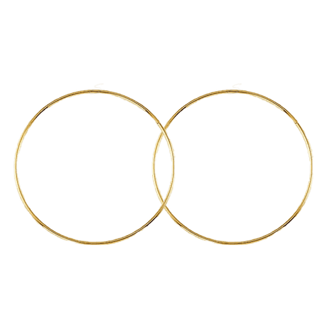10K Yellow Gold 42mm Sleeper Earrings