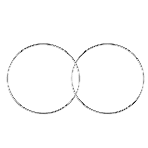 10K White Gold 42mm Sleeper Earrings