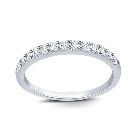 10K White Gold 0.20TDW Diamond Shared Claw Band