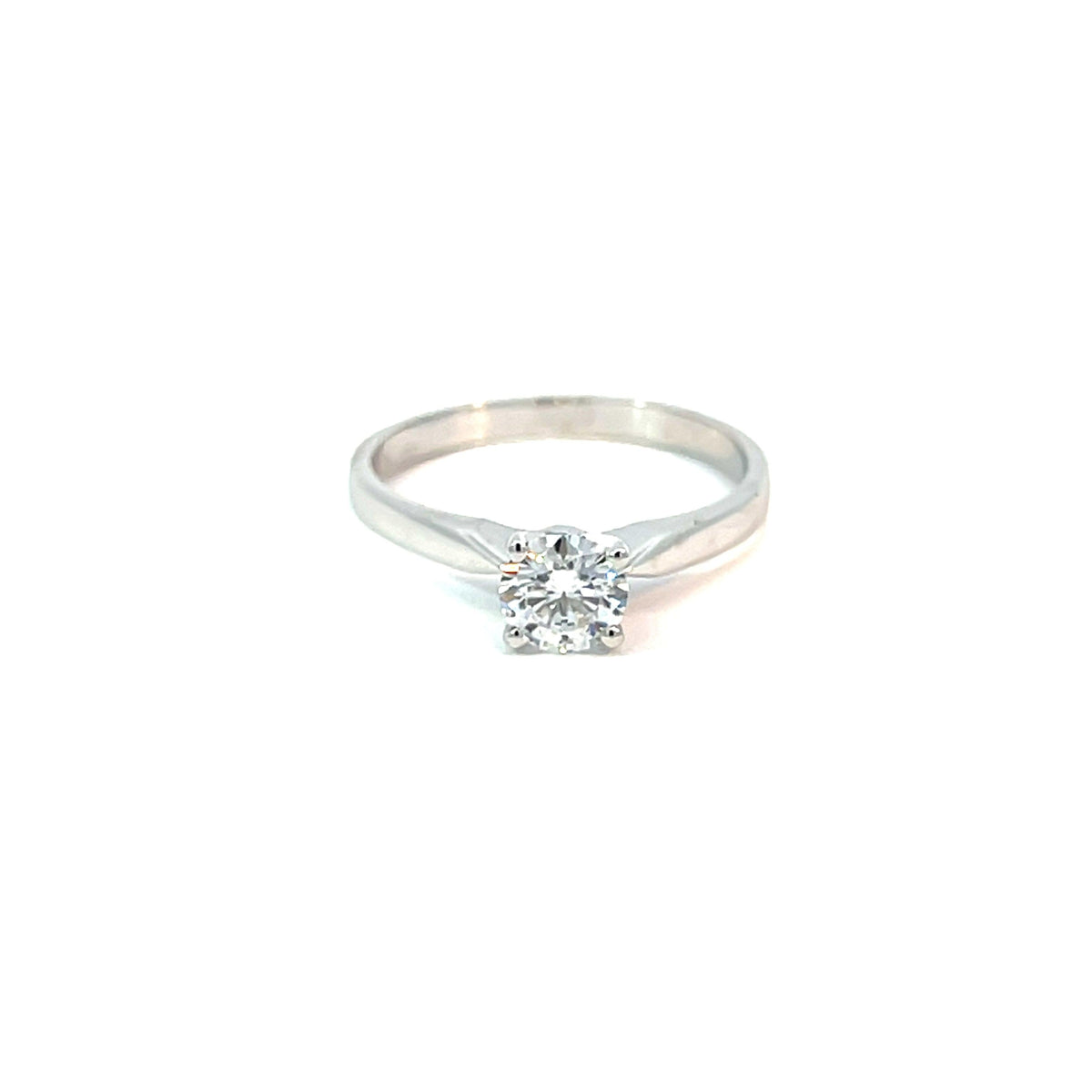 14K White Gold 0.50CT Lab Grown Diamond Solitaire Ring