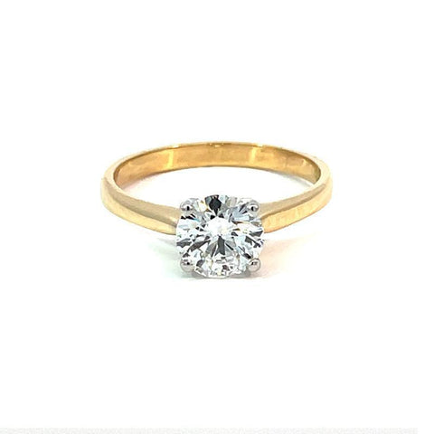 14K Yellow Gold 1.01CT Lab Grown Diamond Engagement Ring