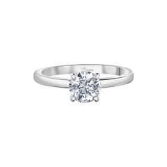 10K White Gold 0.30CT Canadian Diamond Solitaire Ring