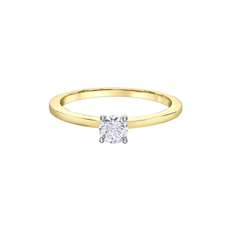 10K Yellow Gold 0.30CT Canadian Diamond Solitaire Ring
