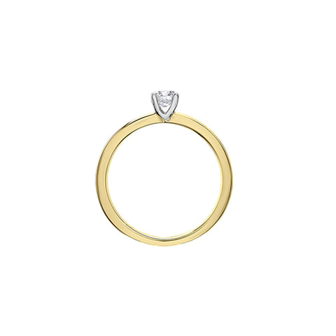 10K Yellow Gold 0.30CT Canadian Diamond Solitaire Ring