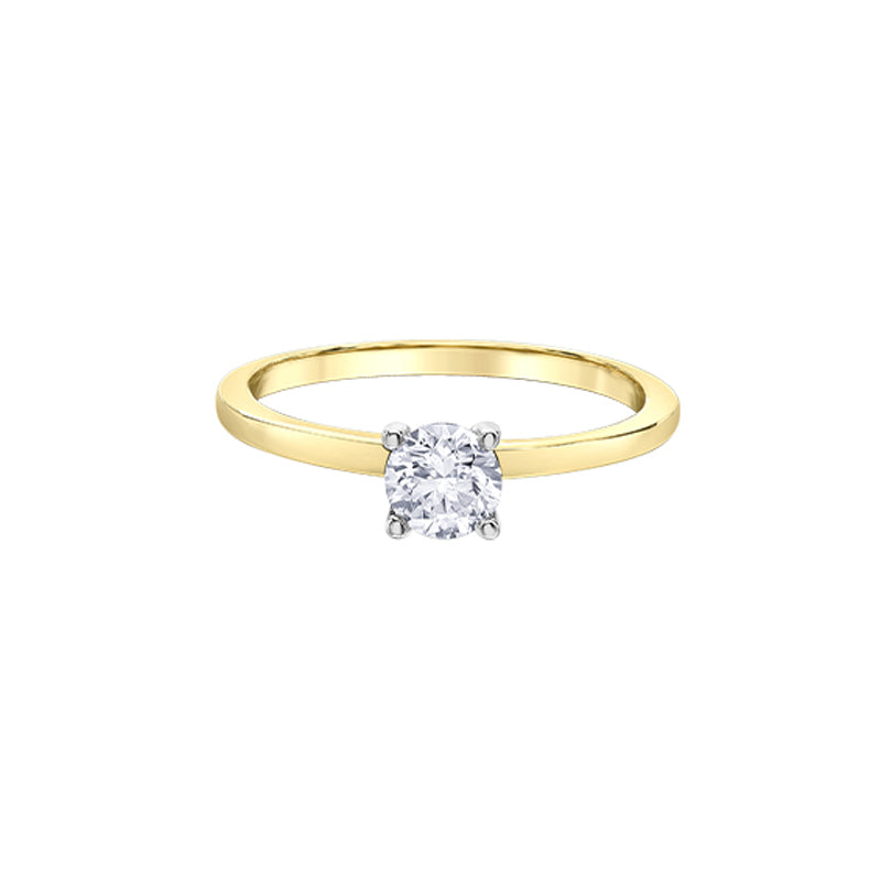 10K Yellow Gold 0.50CT Canadian Diamond Solitaire Ring