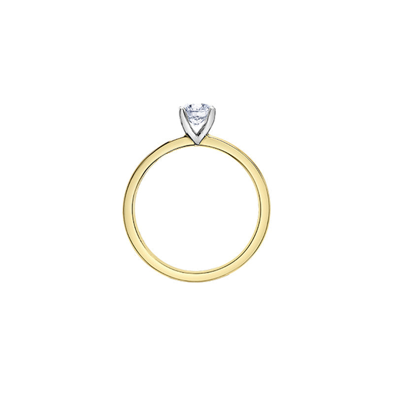 10K Yellow Gold 0.50CT Canadian Diamond Solitaire Ring