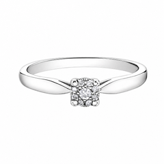 10K White Gold 0.08TDW Diamond Promise Ring