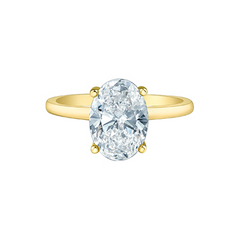 2.57TDW Lab Grown Diamond 14K Yellow Gold Oval Ring