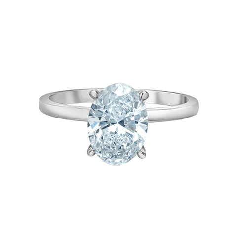 14K White Gold 2.09ct Lab-Grown Diamond Oval Ring