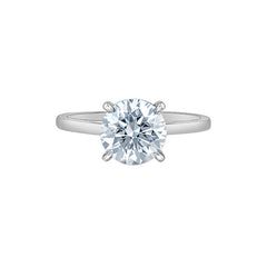 2.10CT Round Lab Grown Diamond Solitaire Ring in 14K White Gold