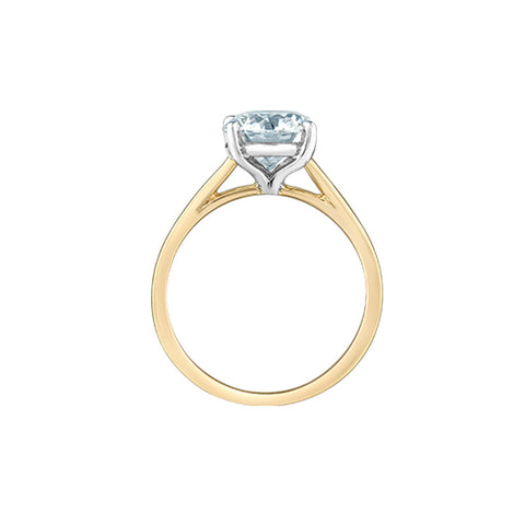 14K Yellow & White Gold 2.08ct Lab-Grown Diamond Solitaire Ring
