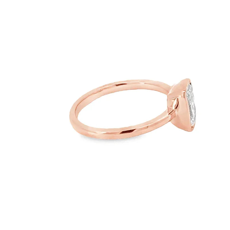 14K Rose Gold Solitaire Ring with 1.02ct Lab Grown Diamond