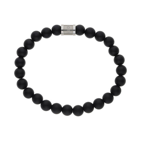 Hugo Boss Jewellery Men's Onyx Beads Bracelet 1580042M