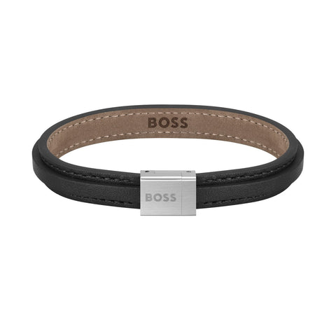 Hugo Boss Jewellery Men's Grover Leather Bracelet 1580328M